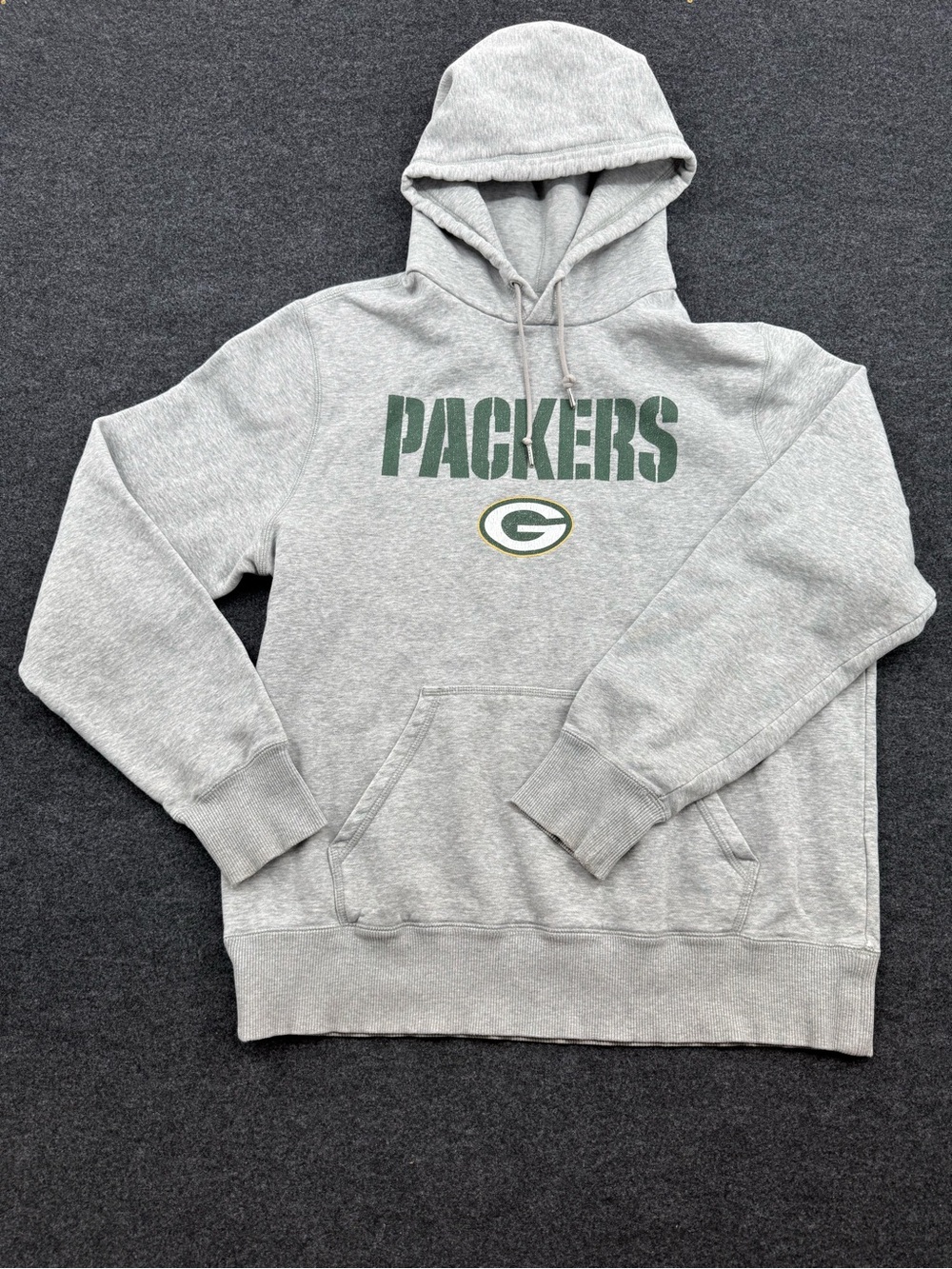 Nike Gray Packers Hoodie with Green Logo